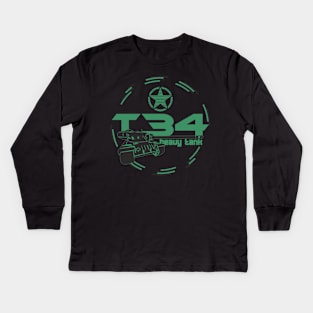 T34 US heavy tank Kids Long Sleeve T-Shirt